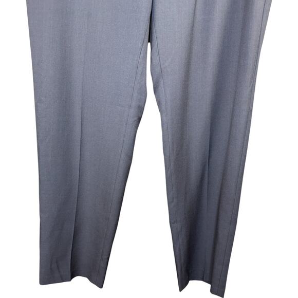 Haggar Men’s Gray Dress Pants 32x29 Flat Front Polyester Blend Work Office - Picture 5 of 13